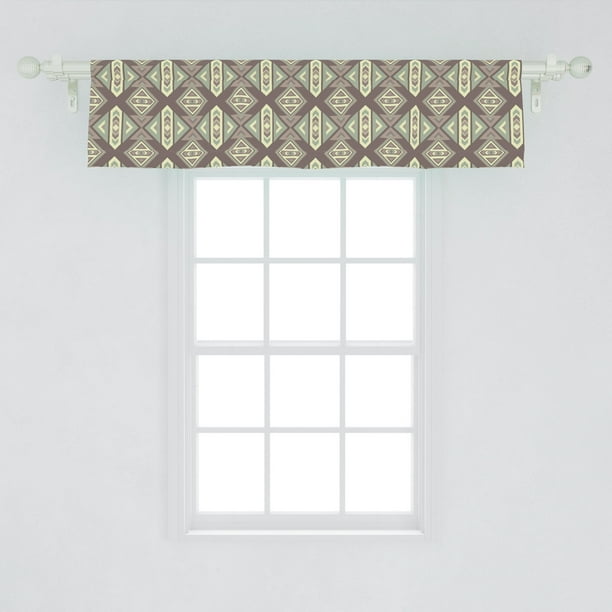 Ambesonne Boho Design Window Valance Curtain for Kitchen Bedroom in 2 Sizes